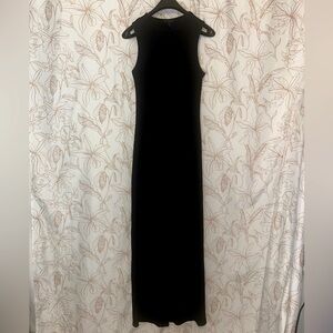 Express sleeveless black maxi slim fitting dress women black dress size medium